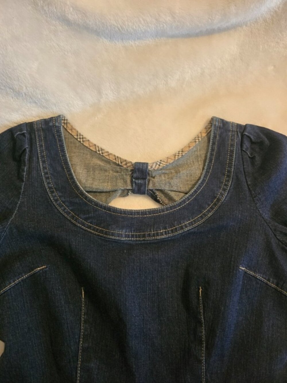 Burberry Blue Label Denim Dress Size 38 (S/M) – Excellent Pre-Owned Condition - Picture 6 of 15